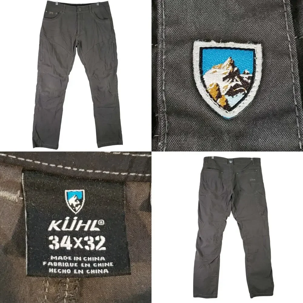Kuhl Konfidant Air Pants Mens 34x32 Vented Knee Hiking UPF 50 Lightweight Flaw